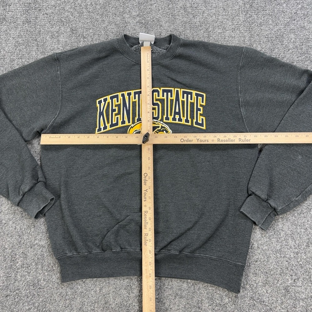 Kent State Golden Flashes Sweatshirt Mens Medium Gray NCAA College Champion - Picture 7 of 9